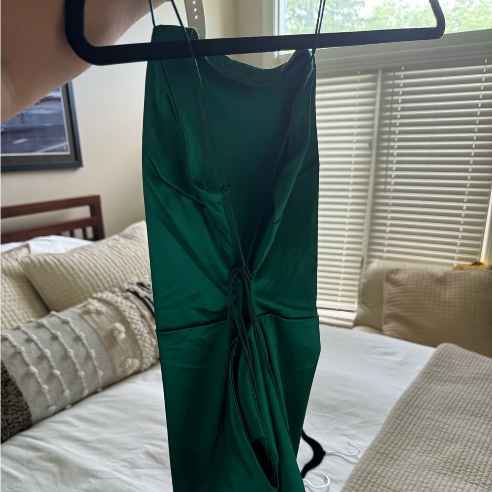 pretty little thing green dress